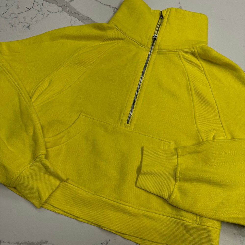 Lulu lemon yellow scuba half zip